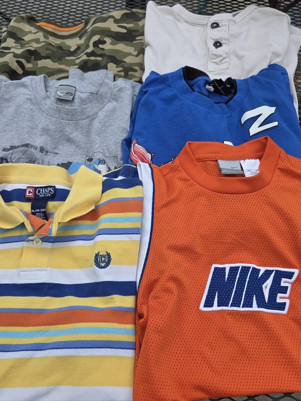 Bundle Of 6 Shirts - Size XL Nike/Chaps/Cherokee/Old Navy etc.
